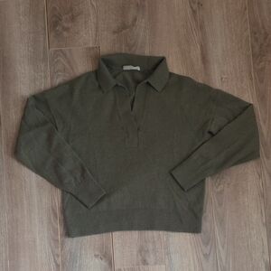 Everlane Green Cashmere Polo